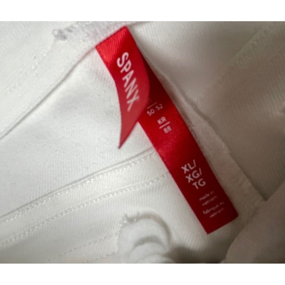 Spanx Stretch Twill Bright White Cropped Wide Leg Pants Women's XL - Picture 3 of 13